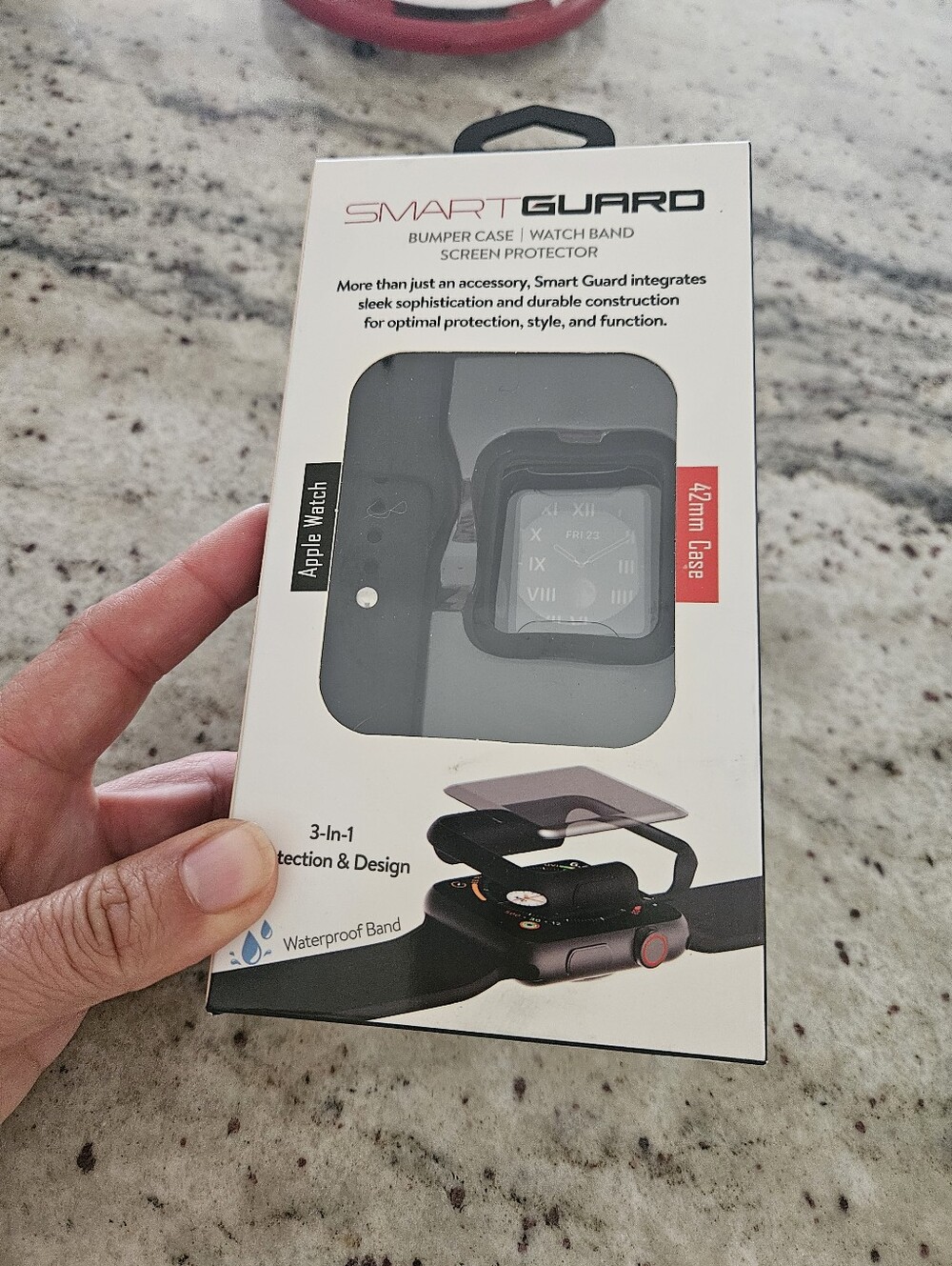 42mm Black Apple Watch Case - Bumper & Screen Protector